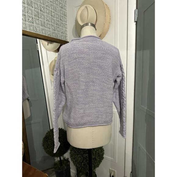 Lilly Pulitzer Maxcy Sweater Light Lilac Verbena Cable Knit Size XS - Picture 8 of 8
